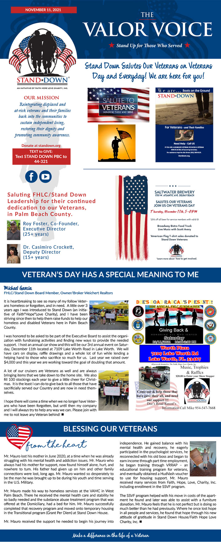 Stand Down November 2021 Newsletter